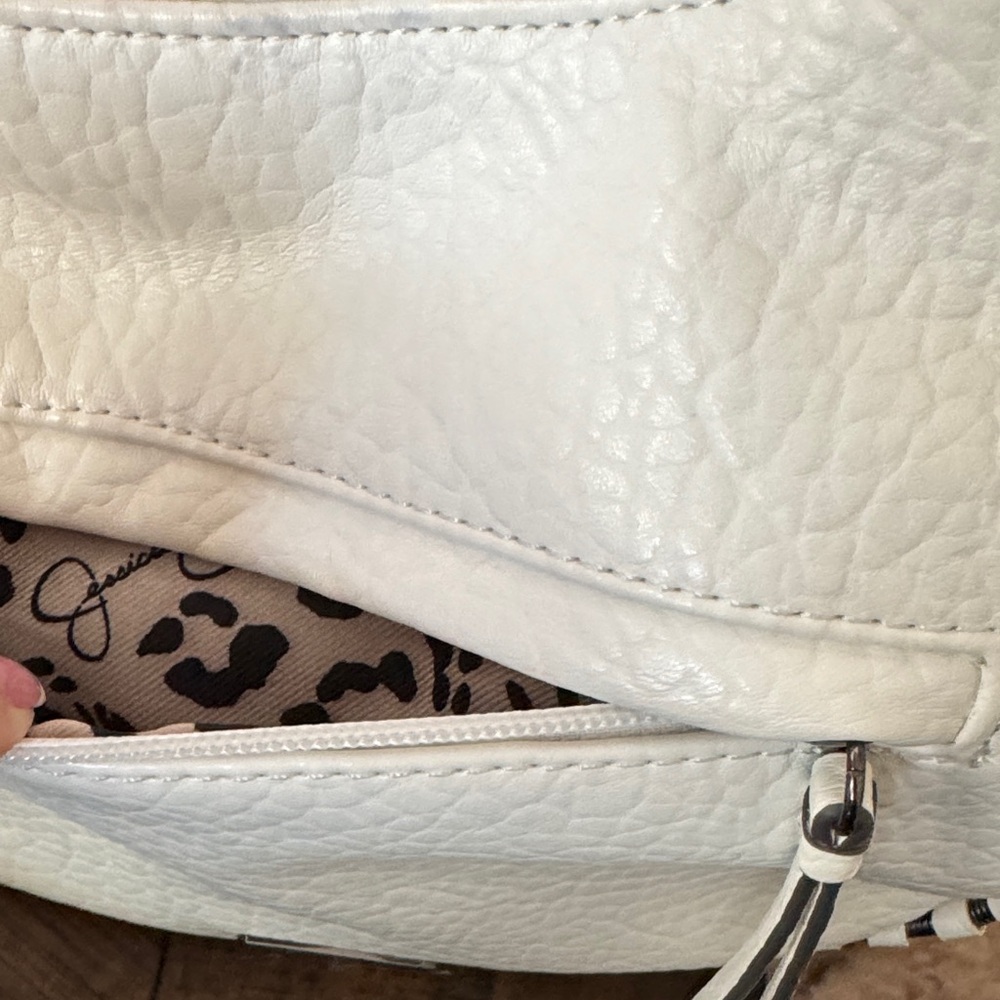 White Leather Crossbody Bag - Picture 6 of 6